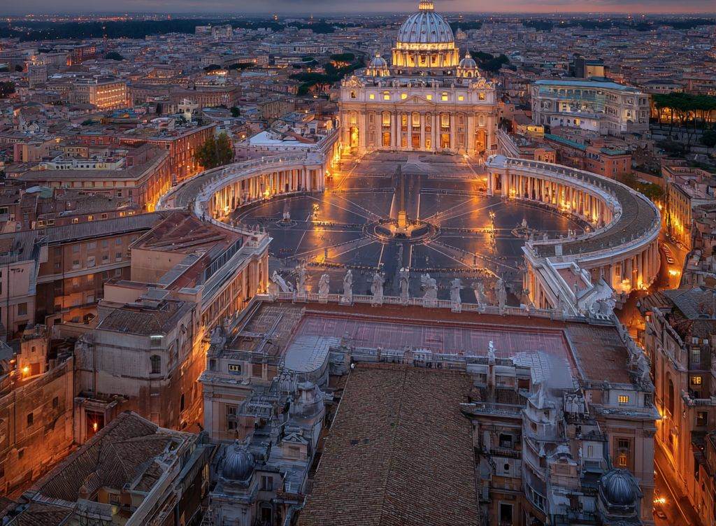 Bazilika svetog Petra u sumrak